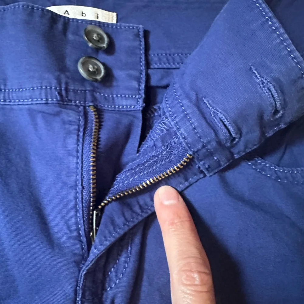 CAbi Blue and white shorts, size 8 - Picture 5 of 10